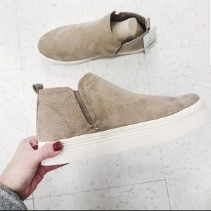 Taupe Microsuede Sneakers